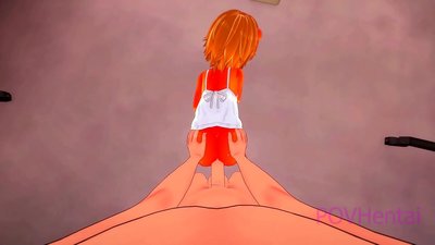 Noia monstre de flama elemental